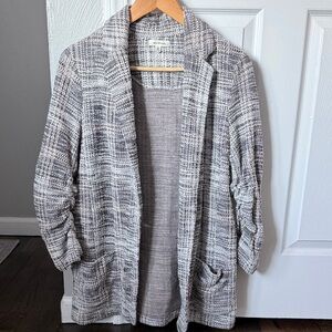 Black and White Plaid Blazer